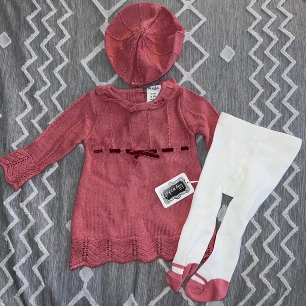 NWT Baby 3 Piece Crochet Set Size 3-6M